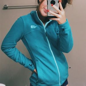 blue north face zip up!!